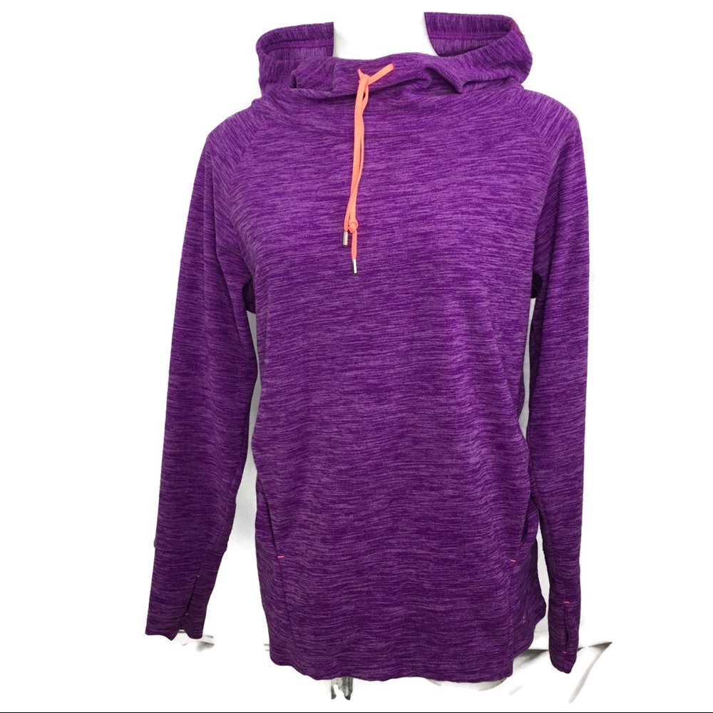 Lukka Oversized Cozy Purple Hooded Sweatshirt size Small